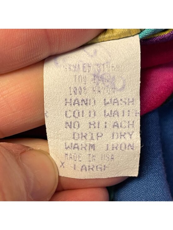 Vintage 80s Top Womens XLarge Art To Wear Bold Statement City Chic Graffiti - Picture 12 of 13